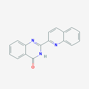 molecular formula C17H11N3O B11849292 2-(Quinolin-2-yl)quinazolin-4(3H)-one 