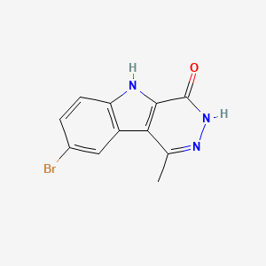 molecular formula C11H8BrN3O B11849341 8-Bromo-1-methyl-3H-pyridazino[4,5-b]indol-4(5H)-one 