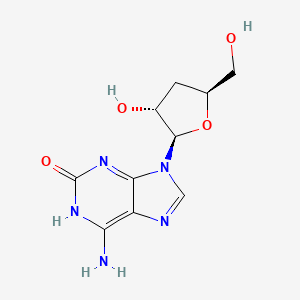 molecular formula C10H13N5O4 B11849362 6-Amino-9-((2R,3R,5S)-3-hydroxy-5-(hydroxymethyl)tetrahydrofuran-2-yl)-1H-purin-2(9H)-one CAS No. 476357-18-3