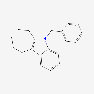 molecular formula C20H21N B11849366 5-Benzyl-5,6,7,8,9,10-hexahydrocyclohepta[b]indole CAS No. 61364-23-6