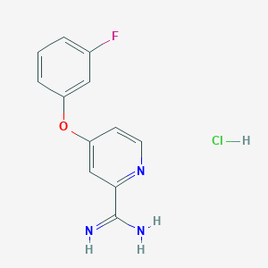 molecular formula C12H11ClFN3O B11849397 4-(3-Fluorophenoxy)picolinimidamide hydrochloride CAS No. 1179362-07-2