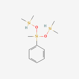molecular formula C11H22O2Si3 B11849402 Poly[oxy(methylphenylsilylene)], I+/--(dimethylsilyl)-I-[(dimethylsilyl)oxy]- CAS No. 156235-95-9