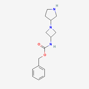 molecular formula C15H21N3O2 B11849475 Benzyl (1-(pyrrolidin-3-yl)azetidin-3-yl)carbamate CAS No. 1131594-93-8