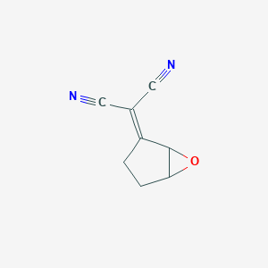 molecular formula C8H6N2O B118495 2-(6-Oxabicyclo[3.1.0]hexan-2-ylidene)malononitrile CAS No. 159149-14-1