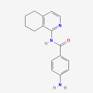 molecular formula C16H17N3O B11849530 Benzamide, 4-amino-N-(5,6,7,8-tetrahydro-1-isoquinolinyl)- CAS No. 36855-66-0