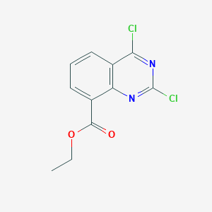 molecular formula C11H8Cl2N2O2 B11849552 Ethyl 2,4-dichloroquinazoline-8-carboxylate 