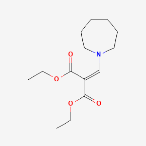 molecular formula C14H23NO4 B11849562 Diethyl(azepan-1-ylmethylidene)propanedioate CAS No. 92331-75-4