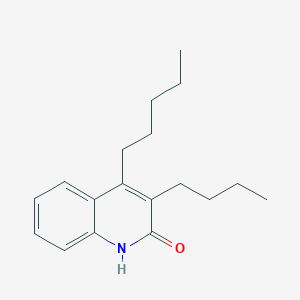 molecular formula C18H25NO B11849590 3-Butyl-4-pentylquinolin-2(1h)-one CAS No. 6017-89-6