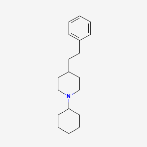 molecular formula C19H29N B11849600 1-Cyclohexyl-4-phenethylpiperidine 
