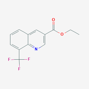 molecular formula C13H10F3NO2 B11849607 Ethyl 8-(trifluoromethyl)quinoline-3-carboxylate 