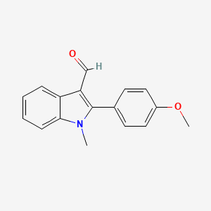 molecular formula C17H15NO2 B11849610 2-(4-Methoxyphenyl)-1-methyl-1H-indole-3-carbaldehyde CAS No. 61843-47-8