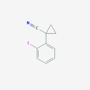 molecular formula C10H8IN B11849671 1-(2-Iodophenyl)cyclopropanecarbonitrile 