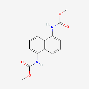 molecular formula C14H14N2O4 B11849694 N,N'-(1,5-Naphthalenediyl)bis(methyl carbamate) CAS No. 63896-10-6