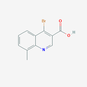 molecular formula C11H8BrNO2 B11849716 4-Bromo-8-methylquinoline-3-carboxylic acid 