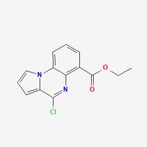 molecular formula C14H11ClN2O2 B11849784 Ethyl 4-chloropyrrolo[1,2-A]quinoxaline-6-carboxylate 