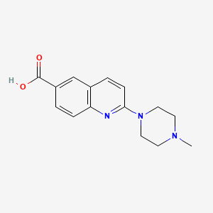 molecular formula C15H17N3O2 B11849797 2-(4-Methylpiperazin-1-yl)quinoline-6-carboxylic acid 