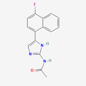 molecular formula C15H12FN3O B11849803 Acetamide, N-[4-(4-fluoro-1-naphthalenyl)-1H-imidazol-2-yl]- CAS No. 650626-13-4