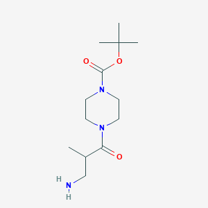 molecular formula C13H25N3O3 B11849824 Tert-butyl 4-(3-amino-2-methylpropanoyl)piperazine-1-carboxylate 