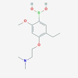 molecular formula C13H22BNO4 B11849849 Boronic acid, [4-[2-(dimethylamino)ethoxy]-5-ethyl-2-methoxyphenyl]- CAS No. 642494-85-7