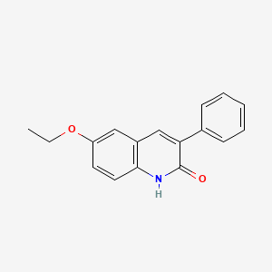 molecular formula C17H15NO2 B11849878 6-Ethoxy-3-phenyl-2-quinolinol CAS No. 1031928-33-2