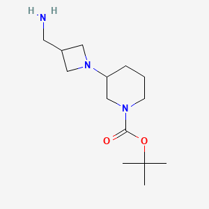 molecular formula C14H27N3O2 B11849890 Tert-butyl 3-(3-(aminomethyl)azetidin-1-YL)piperidine-1-carboxylate CAS No. 1131622-28-0