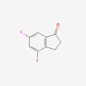 molecular formula C9H6FIO B11849914 4-Fluoro-6-iodo-2,3-dihydroinden-1-one 