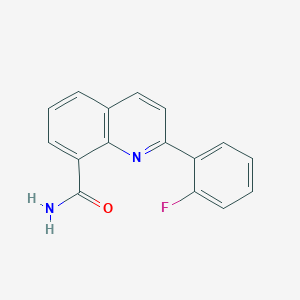 molecular formula C16H11FN2O B11849925 2-(2-Fluorophenyl)quinoline-8-carboxamide CAS No. 655222-54-1
