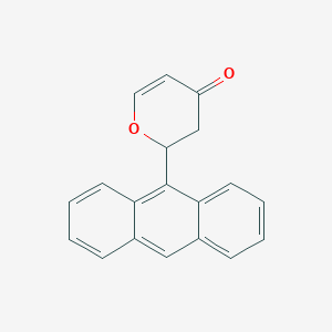 molecular formula C19H14O2 B11849929 2-(Anthracen-9-yl)-2H-pyran-4(3H)-one 