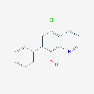 molecular formula C16H12ClNO B11849954 5-Chloro-7-(2-methylphenyl)quinolin-8-ol CAS No. 648896-39-3