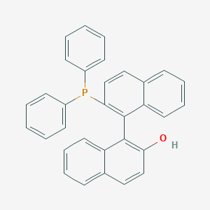 molecular formula C32H23OP B118500 1-(2-Diphenylphosphanylnaphthalen-1-yl)naphthalen-2-ol CAS No. 144868-15-5