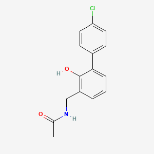 molecular formula C15H14ClNO2 B11850052 N-[[3-(4-chlorophenyl)-2-hydroxyphenyl]methyl]acetamide 