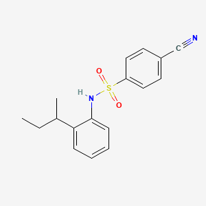 molecular formula C17H18N2O2S B1185008 N-(2-sec-butylphenyl)-4-cyanobenzenesulfonamide 
