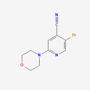 molecular formula C10H10BrN3O B11850088 5-Bromo-2-morpholinoisonicotinonitrile CAS No. 1356109-22-2