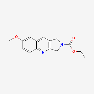 molecular formula C15H16N2O3 B11850101 Ethyl 7-methoxy-1,3-dihydro-2h-pyrrolo[3,4-b]quinoline-2-carboxylate CAS No. 34086-67-4