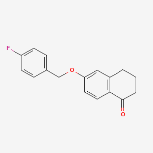 molecular formula C17H15FO2 B11850109 6-((4-Fluorobenzyl)oxy)-3,4-dihydronaphthalen-1(2H)-one CAS No. 1092349-26-2