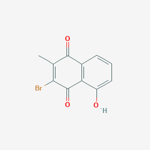 molecular formula C11H7BrO3 B11850114 3-Bromo-5-hydroxy-2-methylnaphthalene-1,4-dione CAS No. 113683-19-5