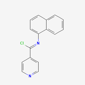molecular formula C16H11ClN2 B11850130 N-(Naphthalen-1-yl)pyridine-4-carboximidoyl chloride CAS No. 652148-60-2
