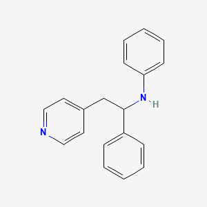 molecular formula C19H18N2 B11850150 N-(1-Phenyl-2-(pyridin-4-yl)ethyl)aniline 