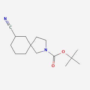 molecular formula C15H24N2O2 B11850155 tert-Butyl 7-cyano-2-azaspiro[4.5]decane-2-carboxylate 