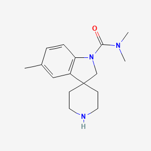 molecular formula C16H23N3O B11850211 N,N,5-Trimethylspiro[indoline-3,4'-piperidine]-1-carboxamide 