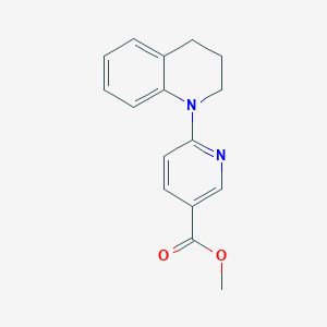 molecular formula C16H16N2O2 B11850233 Methyl 6-(3,4-dihydroquinolin-1(2H)-yl)nicotinate 