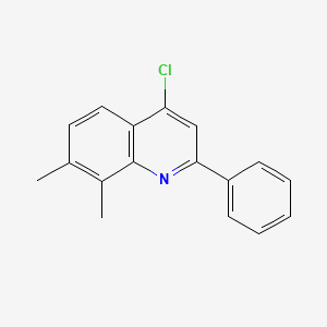 molecular formula C17H14ClN B11850238 4-Chloro-7,8-dimethyl-2-phenylquinoline CAS No. 1156277-31-4
