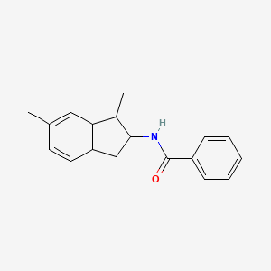 molecular formula C18H19NO B11850241 N-(1,6-Dimethyl-2,3-dihydro-1H-inden-2-yl)benzamide CAS No. 61957-40-2