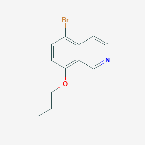 molecular formula C12H12BrNO B11850242 5-Bromo-8-propoxyisoquinoline CAS No. 820238-29-7