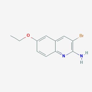 molecular formula C11H11BrN2O B11850248 3-Bromo-6-ethoxyquinolin-2-amine 