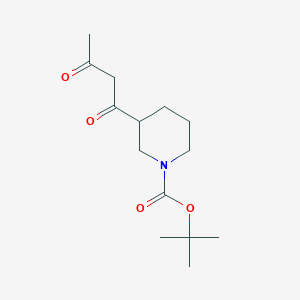 molecular formula C14H23NO4 B11850311 Tert-butyl 3-(3-oxobutanoyl)piperidine-1-carboxylate 