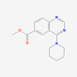molecular formula C15H17N3O2 B11850324 Methyl 4-(piperidin-1-yl)quinazoline-6-carboxylate CAS No. 648449-68-7