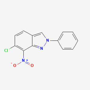 molecular formula C13H8ClN3O2 B11850333 6-Chloro-7-nitro-2-phenyl-2H-indazole CAS No. 61076-93-5