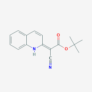 molecular formula C16H16N2O2 B11850334 Tert-butyl 2-cyano-2-(1,2-dihydro-2-quinolylidene)acetate CAS No. 2859-27-0