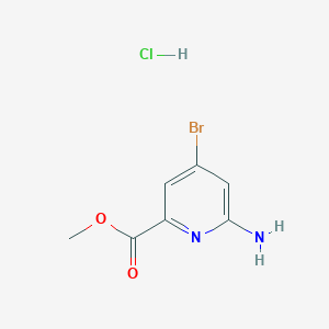 molecular formula C7H8BrClN2O2 B11850348 Methyl 6-amino-4-bromopicolinate hydrochloride 